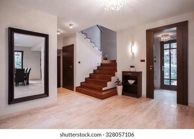 Spacious Hallway Of The House In The Suburbs 