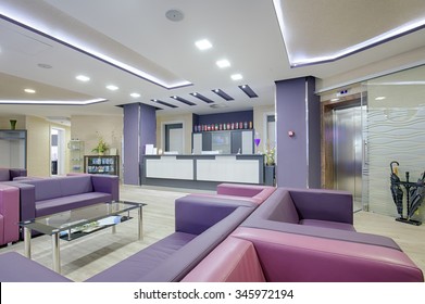 Spacious Waiting Room In A Modern Clinic