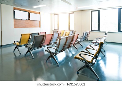 Spacious Waiting Room In A Modern Hospital.