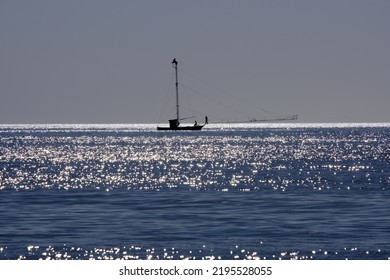 Spadara A Typical Southern Italy Swordfish Fishing Boat.