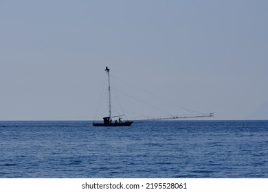 Spadara A Typical Southern Italy Swordfish Fishing Boat.