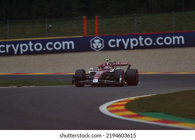 Spa-Francorchamps, Belgium - 08 26 2022: F1 Belgium Grand Prix 2022 -  Guanyu Zhou (CIN) Alfa Romeo C42