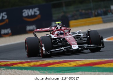 Spa-Francorchamps, Belgium - 08 26 2022: F1 Belgium Grand Prix 2022 -  Guanyu Zhou (CIN) Alfa Romeo C42