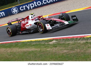 Spa-Francorchamps, Belgium - 08 26 2022: F1 Belgium Grand Prix 2022 -  Guanyu Zhou (CIN) Alfa Romeo C42