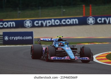 Spa-Francorchamps, Belgium - 08 26 2022: F1 Belgium Grand Prix 2022 -  Esteban Ocon(FRA) Alpine A522