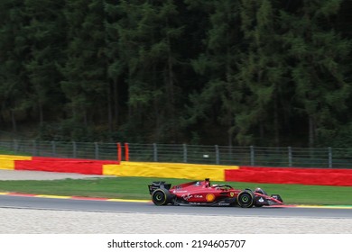 Spa-Francorchamps, Belgium - 08 26 2022: F1 Belgium Grand Prix 2022 -  Charles Leclerc (MON) Ferrari F1-75