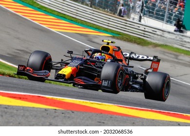 Spa-Francorchamps, Belgium. 27-29 August 2021. F1 Rolex Belgian Grand Prix 2021. Practice. Sergio Perez, Red Bull.