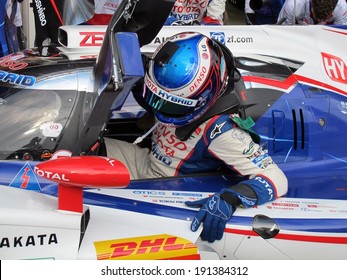 SPA-FRANCORCHAMPS, BELGIUM - MAY 1: French Race Car Driver Stephane Sarrazin (Toyota TS 040 Hybrid) During Round 2 Of The FIA World Endurance Championship On May 1, 2014 In Spa-Francorchamps, Belgium.