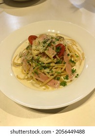 Spagetti Carbonara On A Table