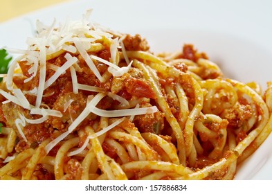 Spaghetti bolognese.Italian pasta 