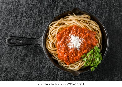 Spaghetti with meat sauce Italian food