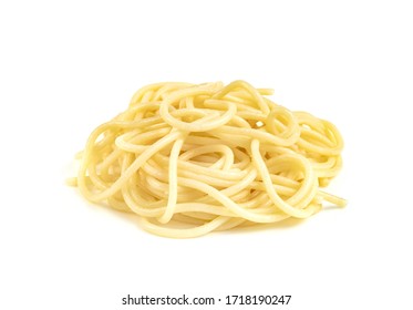 Spaghetti noodles isolated on white background 