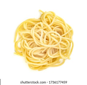 Spaghetti Noodles Isolated On White Background 