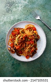 Spaghetti With Octopus And Tomato