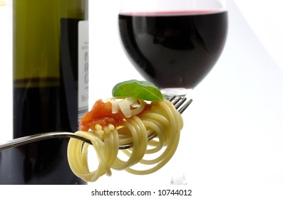 spaghetti on a fork
