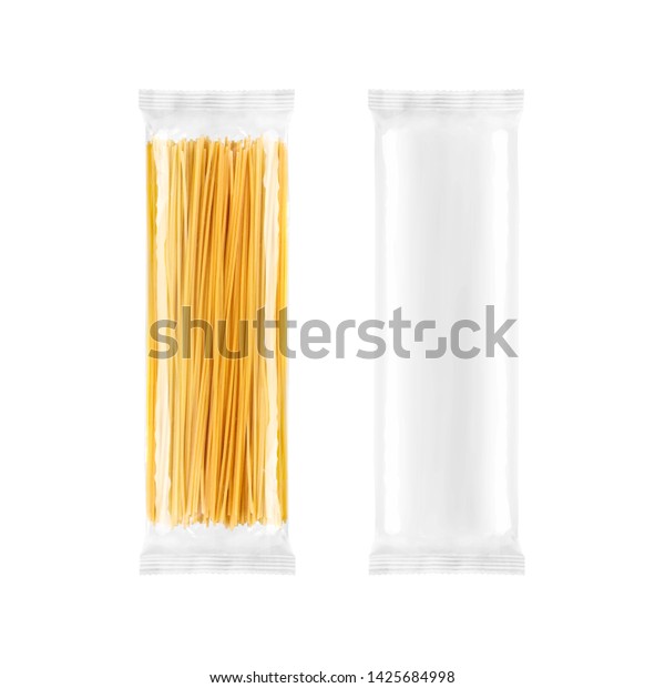 Download Spaghetti Pasta Transparent Plastic Bag Package Stock Photo Edit Now 1425684998