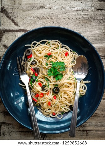 Similar – spaghetti Food Seafood