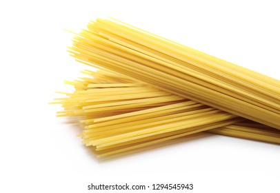 Spaghetti Yellow Pasta Isolated On White Stock Photo 1294545943 