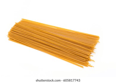 Spaghetti Yellow Pasta Ready Cooking Isolated Stock Photo 605817743 ...