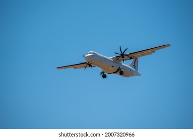 MÁLAGA, SPAIN, 06 July 2021:  Royal Air Maroc Express ATR 72 Airplane At Málaga Airport.