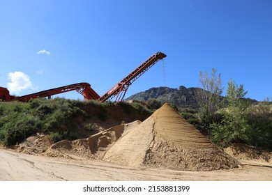 Algámitas, Spain. 25-04-2022. Mining Silica Sand For Making Glass.