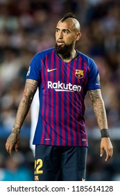 SPAIN, BARCELONA - September 18 2018: Arturo Vidal During The FC Barcelona - PSV Champions League Match