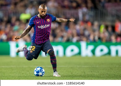 SPAIN, BARCELONA - September 18 2018: Arturo Vidal During The FC Barcelona - PSV Champions League Match