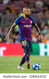 SPAIN, BARCELONA - September 18 2018: Arturo Vidal During The FC Barcelona - PSV Champions League Match