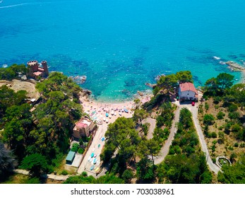 Spain Beach And Sea – Lloret De Mar. Aerial View