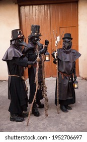 Spain. Black Plague Mask That Is Currently Used In Carnival Festivals.