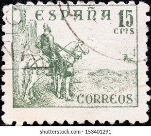 SPAIN - CIRCA 1937: A Stamp Printed In Spain Shows Rodrigo Diaz De Vivar (El Cid), Circa 1937. 