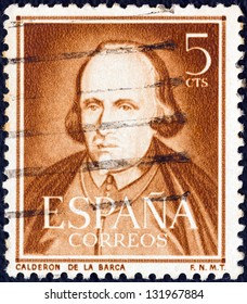 SPAIN - CIRCA 1951: A Stamp Printed In Spain Shows Dramatist, Poet And Writer Pedro Calderon De La Barca, Circa 1951.