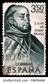 SPAIN - CIRCA 1970: A Stamp Printed By Spain, Fray Juan De Zumarraga, Circa 1970