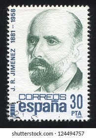 SPAIN - CIRCA 1981: Stamp Printed By Spain, Shows Juan Ramon Jimenez, Circa 1981