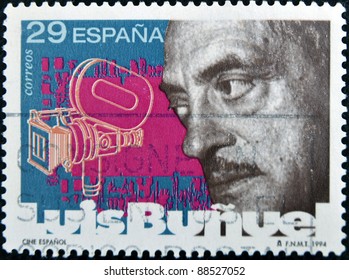 SPAIN - CIRCA 1994: A Stamp Printed In Spain Shows Luis Buñuel, Circa 1994