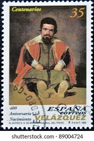 SPAIN - CIRCA 1999: A Stamp Printed In Spain Shows The Painting 