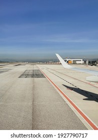 Málaga, Spain - February 17, 2021: External View Of Málaga Airport In Spain