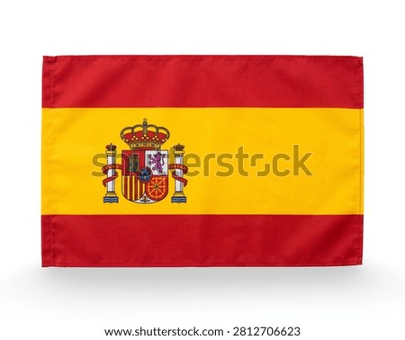 Spain flag on white background 