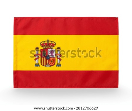 Spain flag on white background 