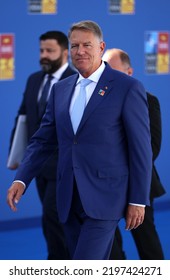 Spain, Madrid - 30 June, 2022: Romanian President Klaus Werner Iohannis Attends The NATO Summit In Madrid, Spain.