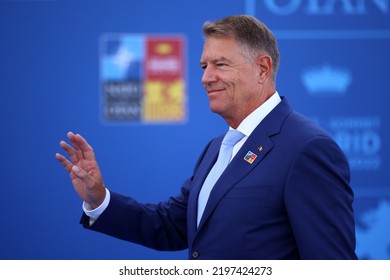 Spain, Madrid - 30 June, 2022: Romanian President Klaus Werner Iohannis Attends The NATO Summit In Madrid, Spain.