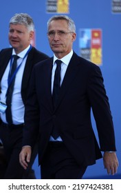 Spain, Madrid - 30 June, 2022: NATO Secretary General Jens Stoltenberg (R) Attends The NATO Summit In Madrid, Spain.