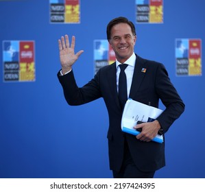 Spain, Madrid - 30 June, 2022: Dutch Prime Minister Mark Rutte Attends The NATO Summit In Madrid, Spain.