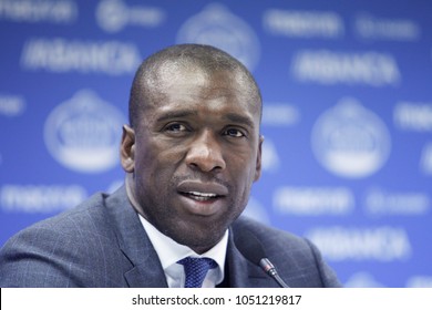 A Coruña, Spain. March 17, 2018. Clarence Seedorf, Coach Deportivo Of La Coruña, In Press Conference 