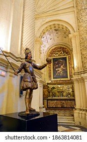 Spain, Seville, January 2019
Sculpture Of King Ferdinand III Of Castile In The Cathedral Of Seville