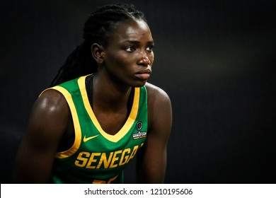 SPAIN, TENERIFE - September 26, 2018: Women's Basketball World Cup 2018. Senegal Basketball Player, Fall Aminata, During Basketball Match SPAIN Vs SENEGAL At Santiago Martin Arena.