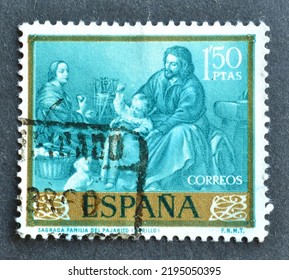 SPAIN-CIRCA 1960 : Cancelled Postage Stamp Printed By Spain, That Shows Painting 