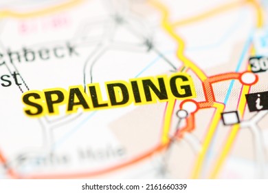 Spalding on a geographical map of UK