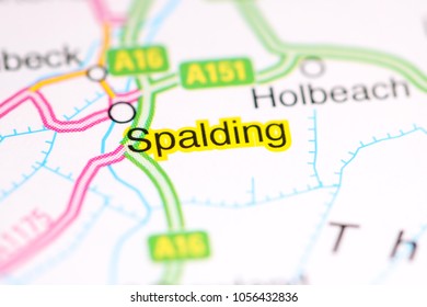 Spalding. United Kingdom on a map