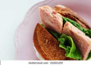 Spam And Lettuce Sandwich